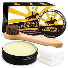 Saddle Soap for Leather   All-Natural 3-in-1 Leather Cleaner  Conditioner Kit