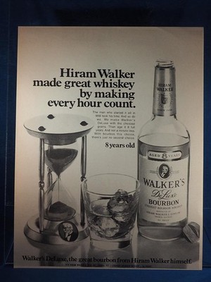 Magazine Ad Print Design Advertising Hiram Walker Bourbon Whiskey