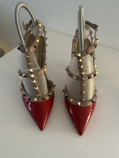 Valentino Garavani Rockstud Pumps Gr. 37,5 Rot