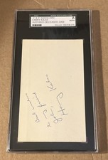 Harry Kalas AUTO AUTOGRAPH CUT SIGNATURE ON 3”X5” Index Card SGC AUTHENTIC