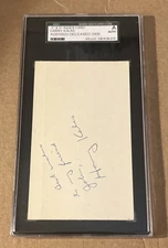 Harry Kalas AUTO AUTOGRAPH CUT SIGNATURE ON 3”X5” Index Card SGC AUTHENTIC