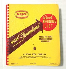 1947 Chrysler Mopar Streamliner Quick Reference List Book Parts Dealer Issue