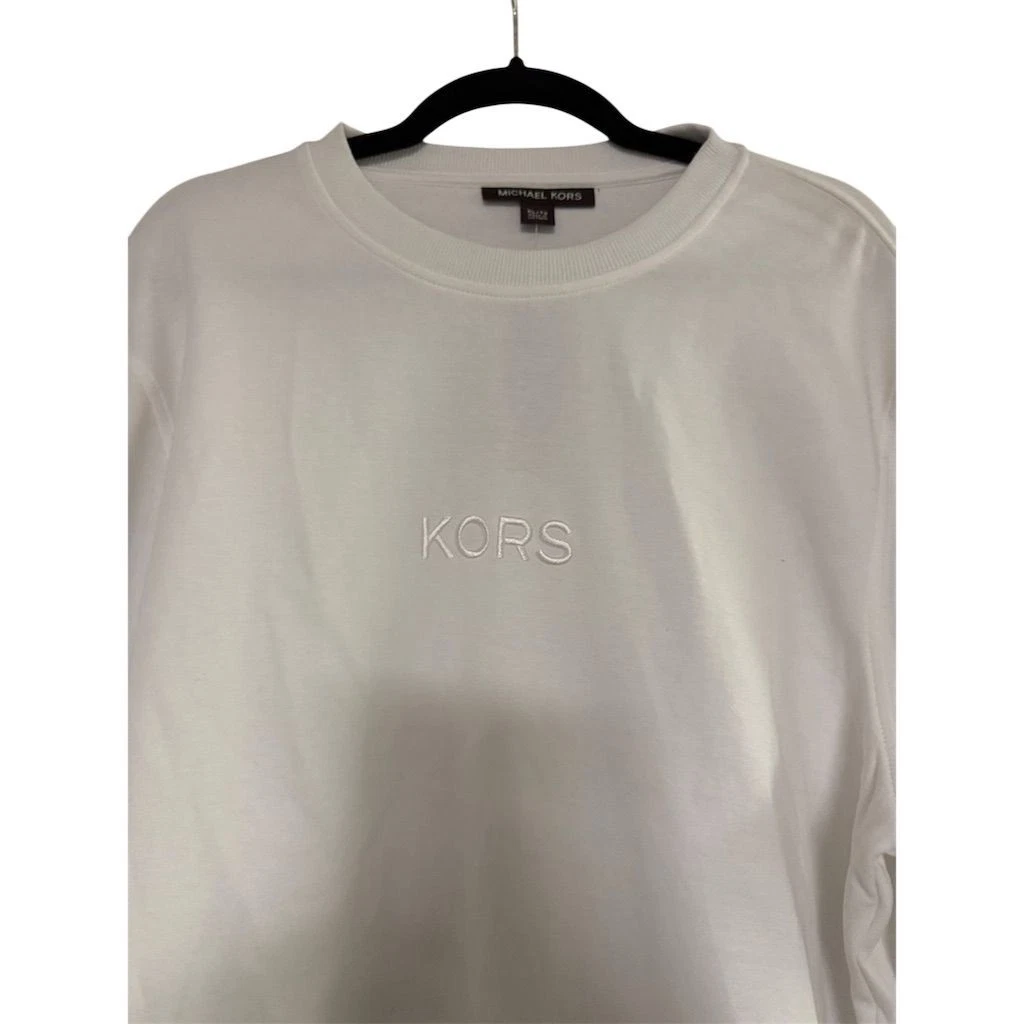 Felpa girocollo Michael Kors uomo XL bianca manica lunga pullover casual