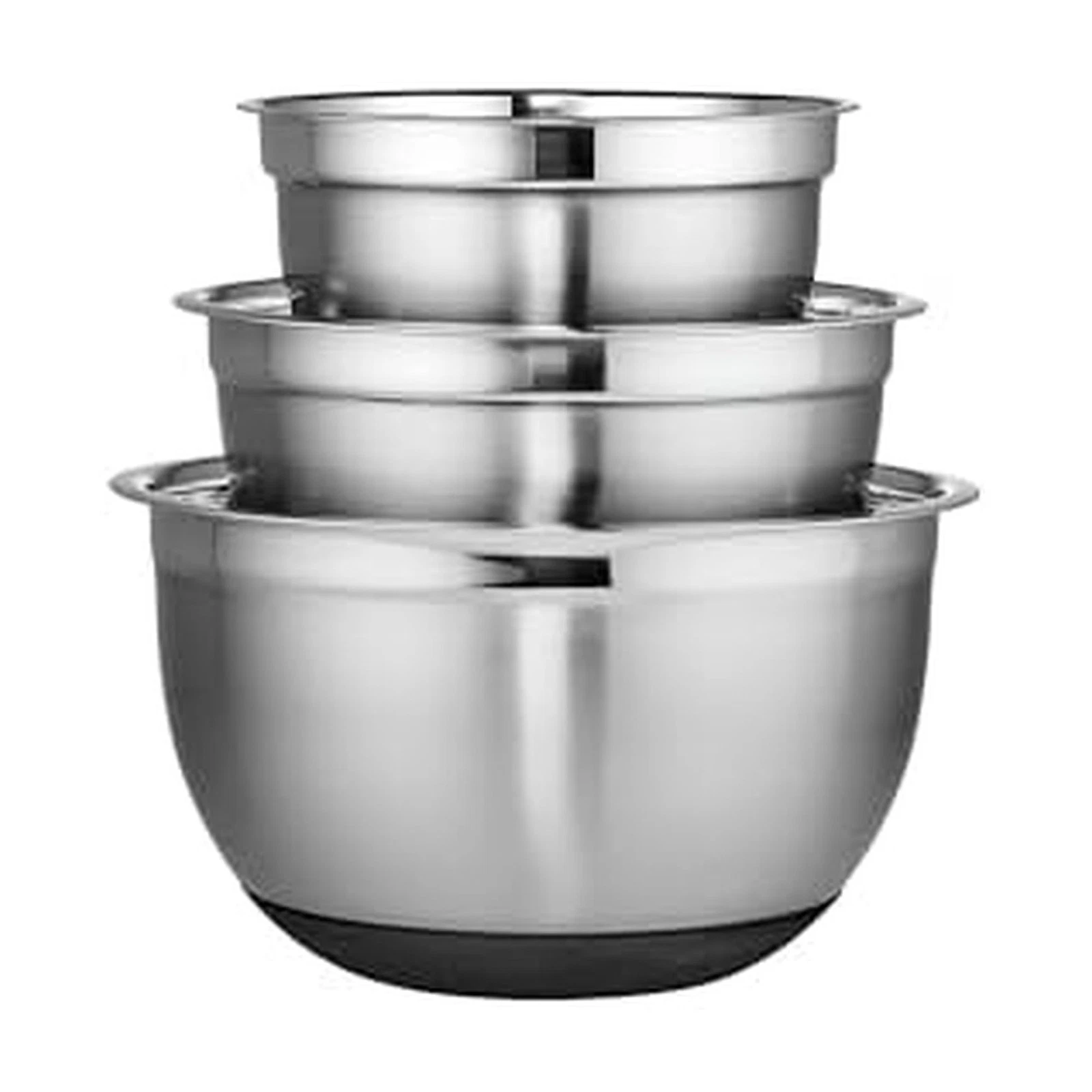 Stainless Steel Soft Base Bowls, Versatile Nesting Mixing Bowls for Every Kit...