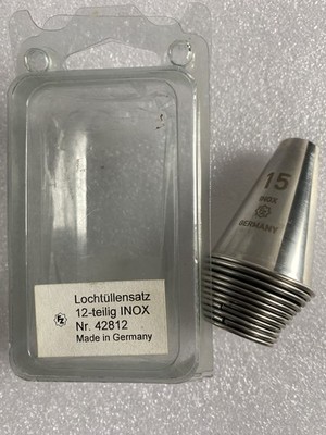 12 ROUND PIPING TIPS PROFESSIONAL INOX SS Lochtullensatz made in  Germany