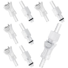 10 Pcs 1/4" Quick Disconnect Connect Hose Barb Insert Fittings Plastic Male Fema