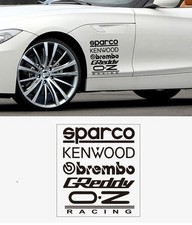 Sticker Racing Sticker Sponsor Sparco Brembo OZ Greddy Cutting Sticker Carbon Bo