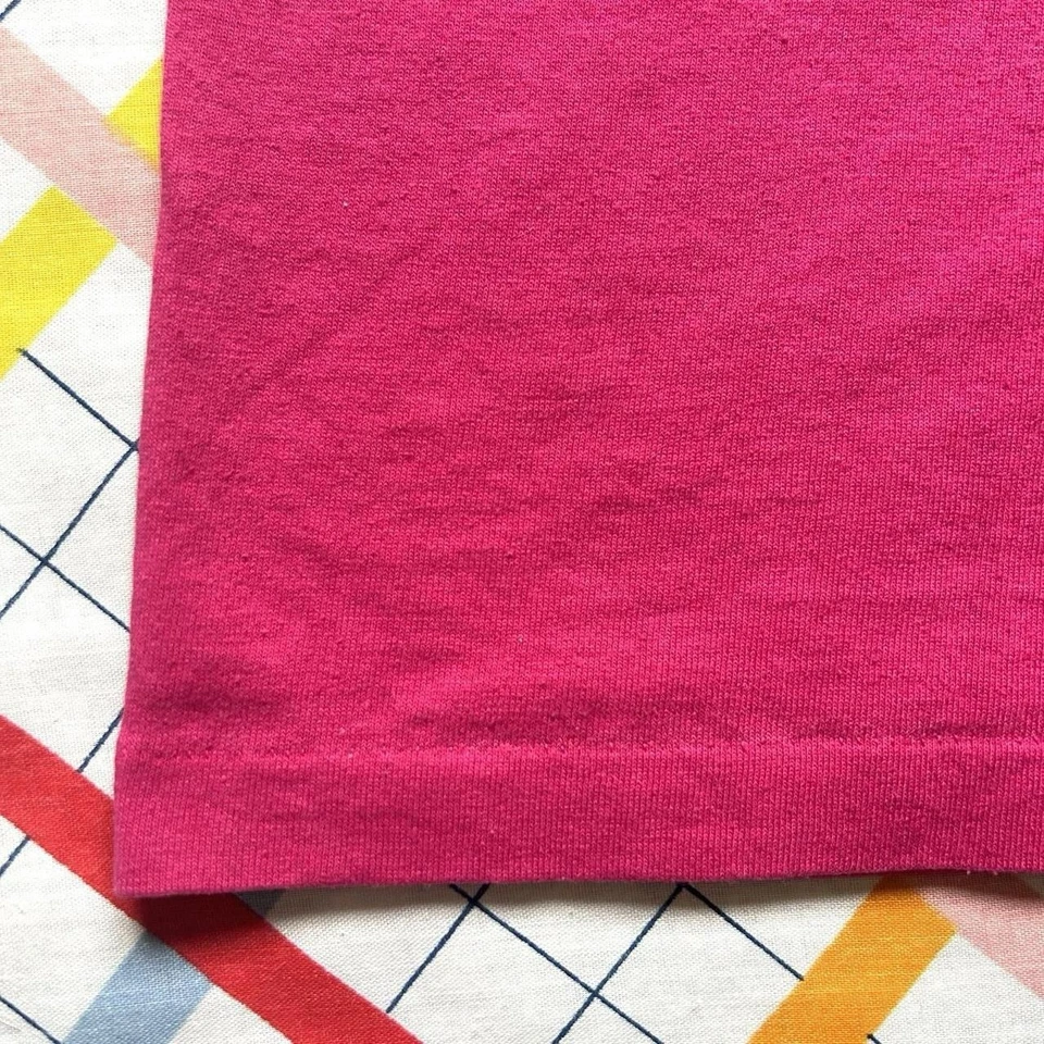 Vintage 1990s Magenta Horse Graphic T-Shirt Hanes Heavyweight 50/50 XL - Image 4 of 4