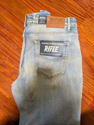 Rifle Jeans Herren Gr. 54 Hellblau Slim Fit Denim Hell