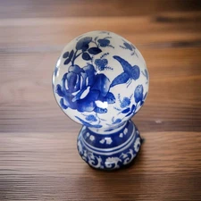 Seymour Mann Fine Porcelain China Blue White Birds Flowers Floral Hand...