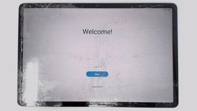 Samsung Galaxy Tab S7 FE 5G SM-T738U (Gray 64GB 4GB) AT&T CRACKED