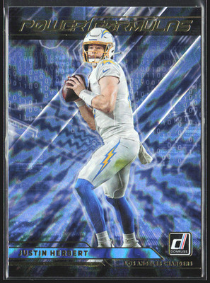 2021 Donruss Justin Herbert Power Formulas #PF8 Football Insert Card