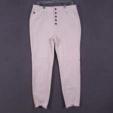 Kancan Jeans Womens Juniors 15 White Stretch Denim Skinny Distressed Grunge