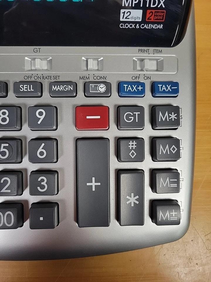 Canon MP11DX-2 Color Printing Calculator, Desktop Clock & Calculator - 12 Digit - Image 3 of 4