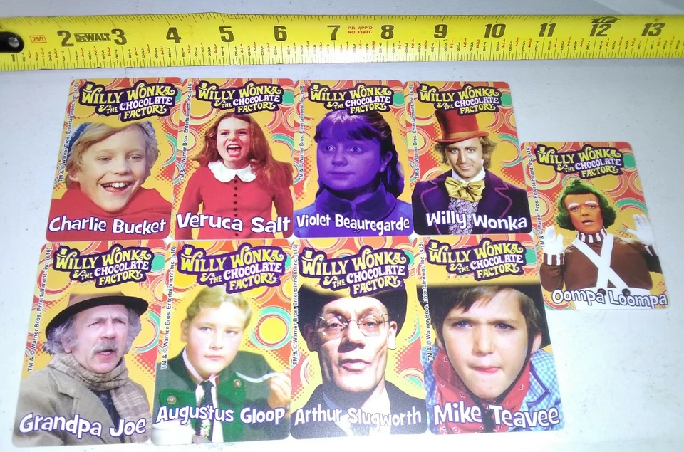 Willy Wonka Máquina Arcade Empujadora de Monedas Juego de 9 Cartas de Personaje  Foto 2 de 3