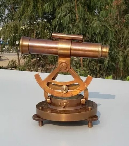 Vintage Kompass Vermessungsinstrument Messing Theodolite Alidade Transitteleskop - Bild 2 von 7