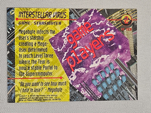 Reboot - Interstellar Virus - 1995 Fleer Chromium Insert Card #2 - Picture 7 of 11