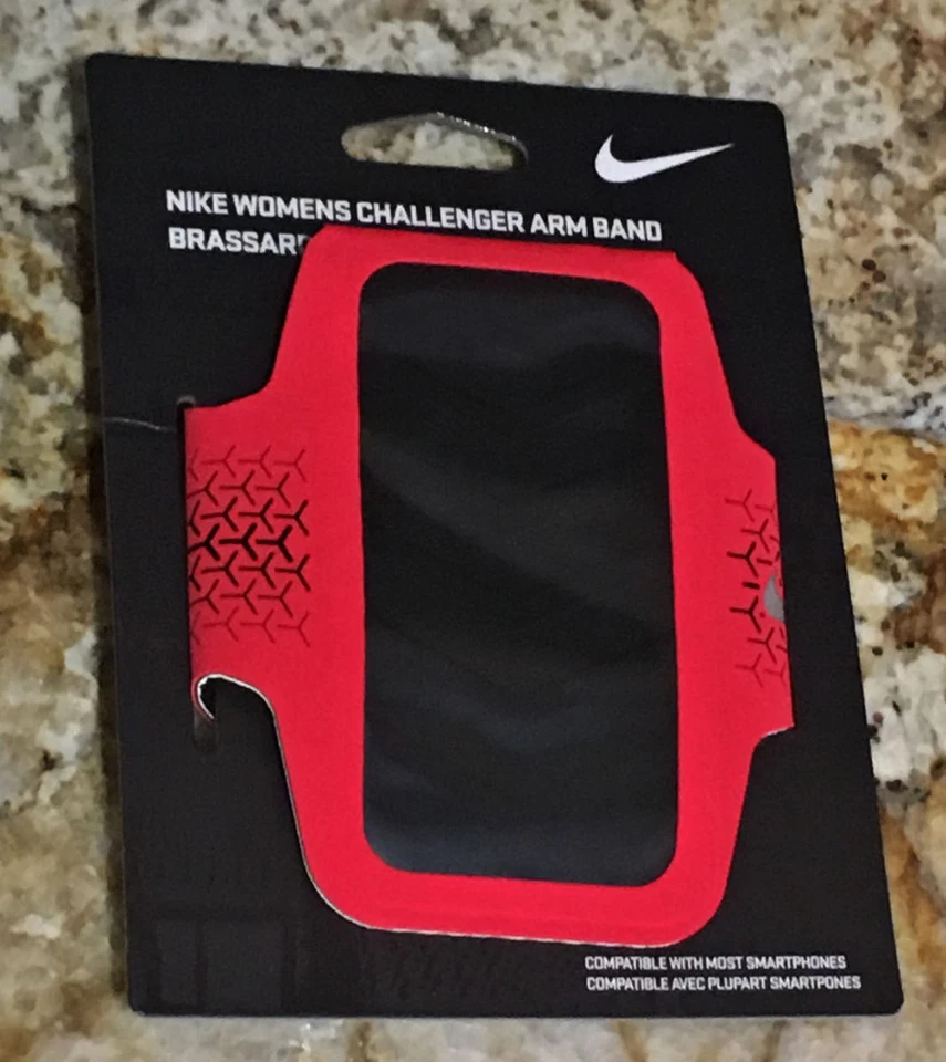 NIKE Challenger Arm Band Phone Carrier Running Training Crimson NIP Womens O/S - Image 3 of 4