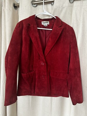 Suede Jacket Berry Red Size Bagatelle Excellent Condition Christmas Red 