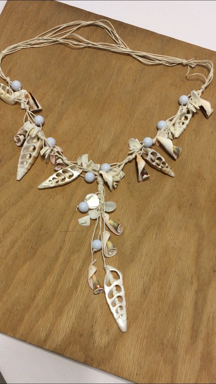 Artisan adjustable Tribal shell bead Y Statement … - image 3