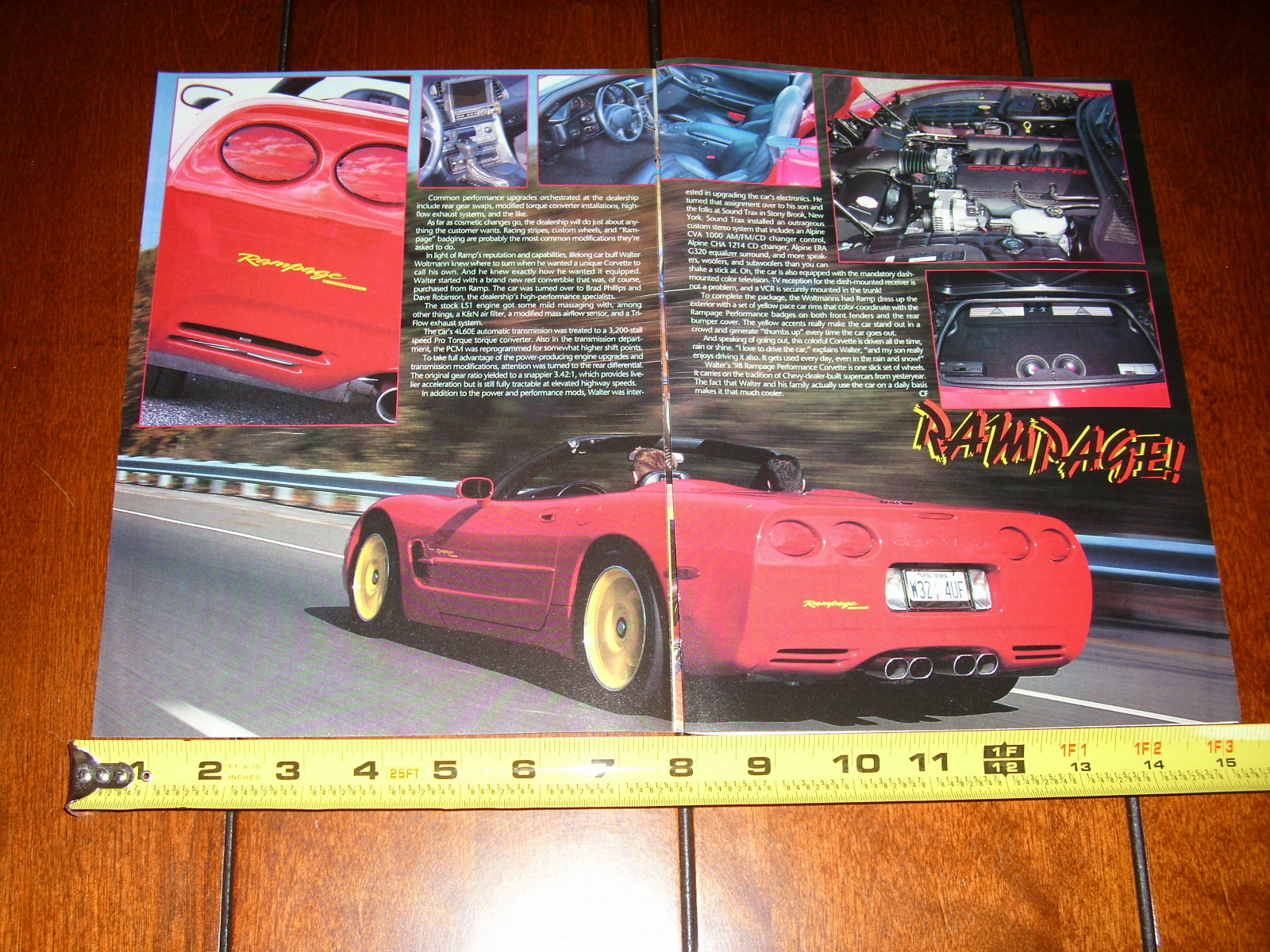 1998 RAMP CHEVROLET CORVETTE RAMPAGE PORT JEFFERSON NY ORIGINAL