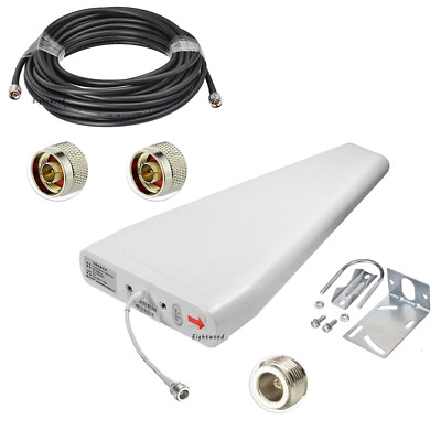 LPDA Directional Antenna For Cell Phone Signal Repeater N Male 10m Cable