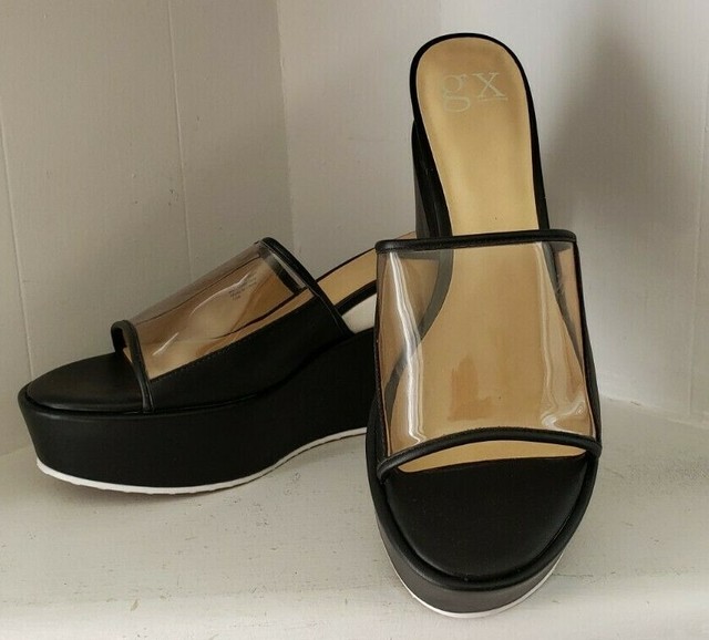 clear wedge heels size 11