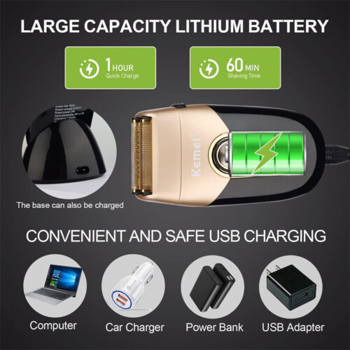 Electric Shaver Titanium Foils USB Rechargeable LCD Display Cordless Wet/Dry AU - Picture 11 of 15