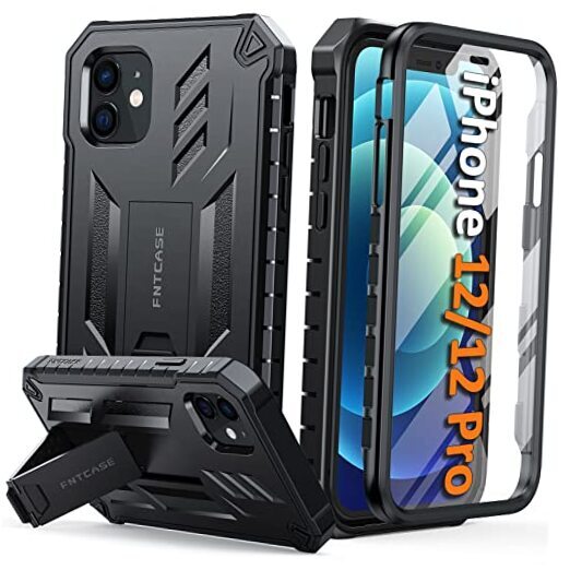 for iPhone 12 Phone Case: for iPhone 12 Pro Phone Case Military Grade Black