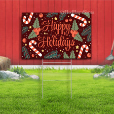 happy holidays christmas indoor outdoor yard sign