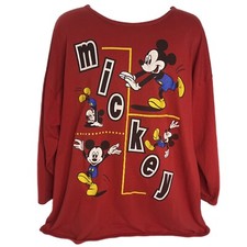 Vintage 90's Hip Hop Mickey Mouse Unlimited Made In USA Crewneck Sweatshirt XXL