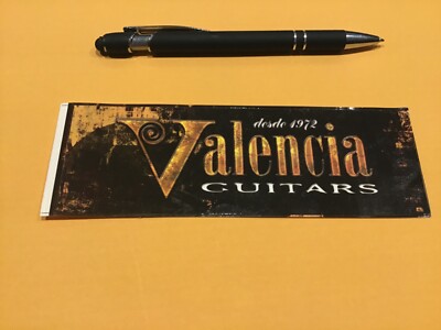 GUITAR STRINGS STICKER ,VALENCIA ELECTRIC ACOUSTIC DRUMS CYMBALS KEYBOARDS AMPS 