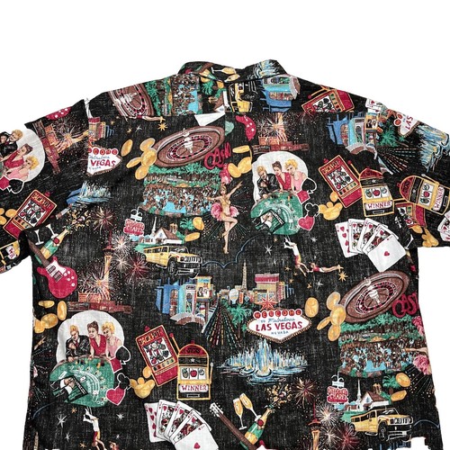 Reyn Spooner Shirt 3XL Black Button Hawaiian Rayon Las Vegas Casinos Limited Ed. - Picture 7 of 10