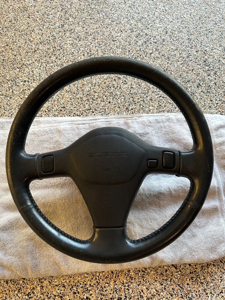 1989 Toyota Supra MK3 Genuine OEM Leather Steering Wheel Black