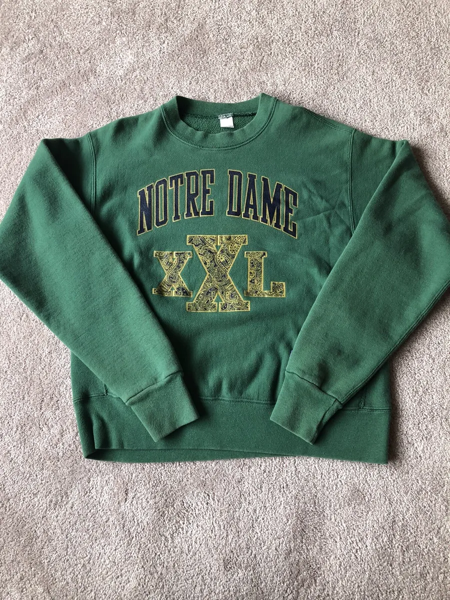 gøre det muligt for ledningsfri modbydeligt Vintage Crable Sportswear Notre Dame XXL Green Sweater Sz XL | eBay