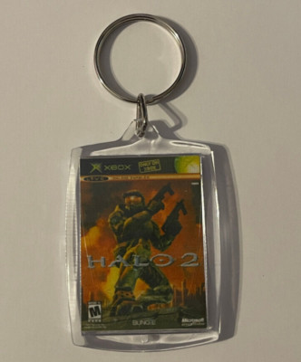 Halo 2 Xbox Keychain Double Sided Acrylic Handmade! Gamer Gift
