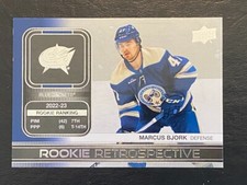 Marcus Bjork 2023-24 Insert UD Rookie Retrospective #RR-17 Columbus Blue Jackets