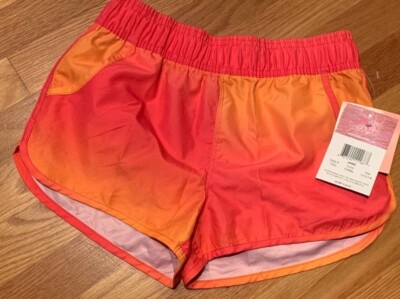 NEW Kanu Surf L 12/14 Coral Janie UPFf 50 Quick Dry  Elastic Waist Board Shorts 