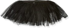 Leo Women's 12" Firm Tulle Professional Dance Tutu, Black
