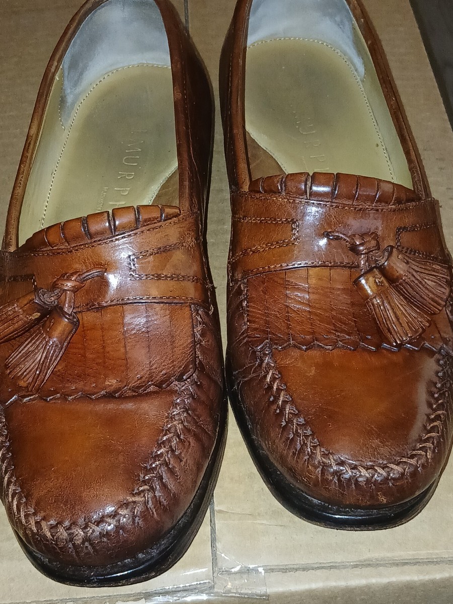 Johnston & Murphy Cellini Leather Woven Tassel Kiltie Loafers Brown Men 11‎ Johnston murphy cellini shoes - Gem main image 4
