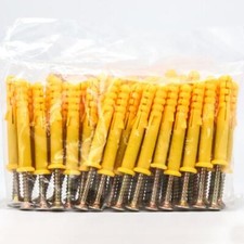 40pcs M6 Galvanized Screws and Wall Plug Bolts for Brick / Concrete Wall Anchors