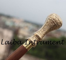 Designer Brass Head Handle Victorian Style Walking Stick handmade Wooden cane