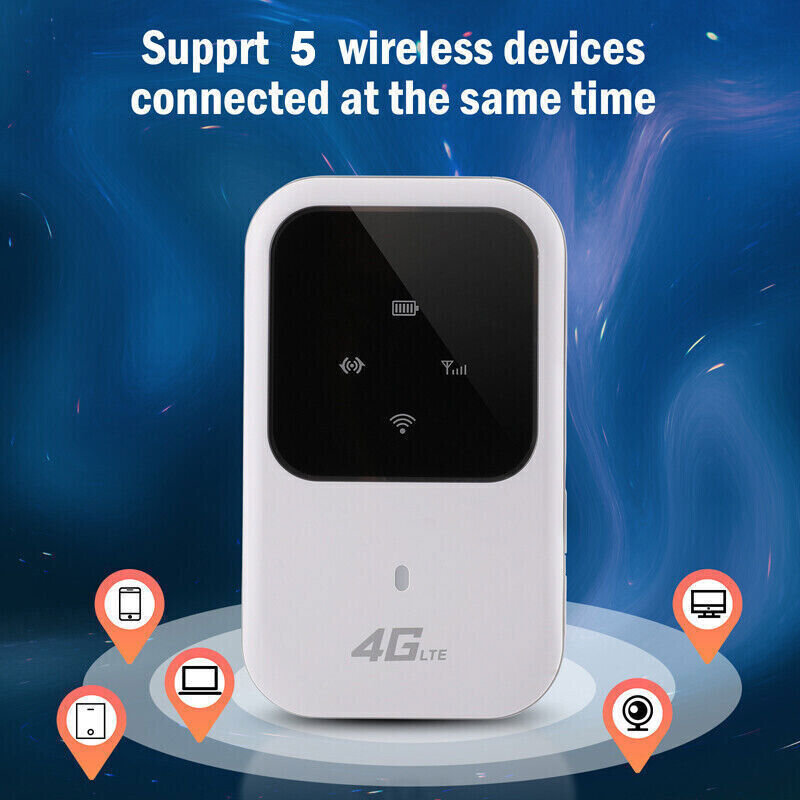 4G LTE Mobiler WLAN Hotspot Wireless WLAN Router WiFi Modem Router für 5 Geräte