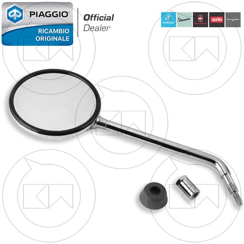 Specchietto Sinistro CROMATO Vespa Anni 50 Con Manubrio Tipo Bicicletta - Foto 5