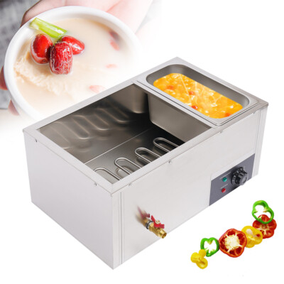 Speisenwärmer Warmhalter Edelstahl Behälter 3x7L 850W 220V Bain Marie Wasserbad