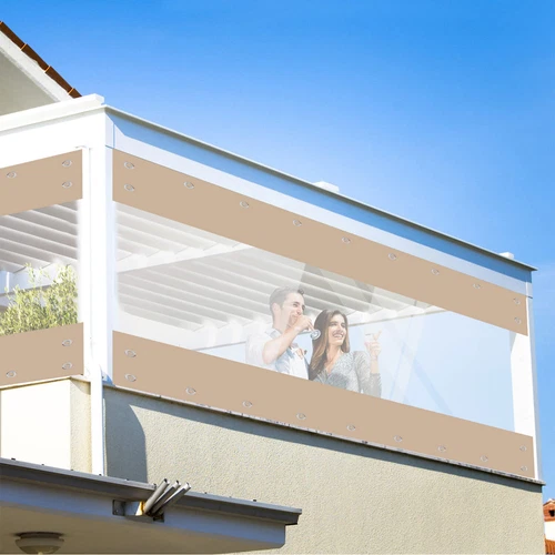 Outdoor Klar PVC Plane Vorhang Wasserdicht Schwerlast Terrasse Regenfest Vorhang USA - Bild 19 von 25