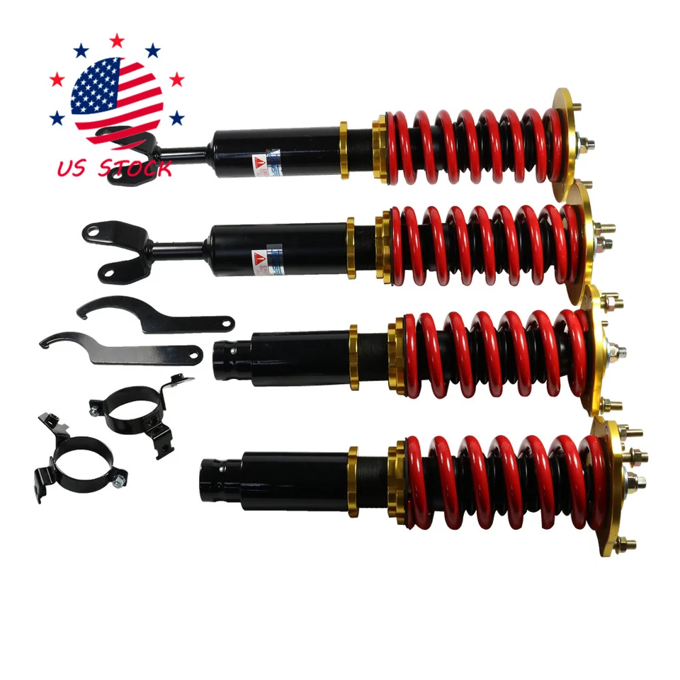 4×Coilovers Kits For Honda Prelude 1992-2001 Lowering Shocks Struts Adj.Height Foto 4 de 4