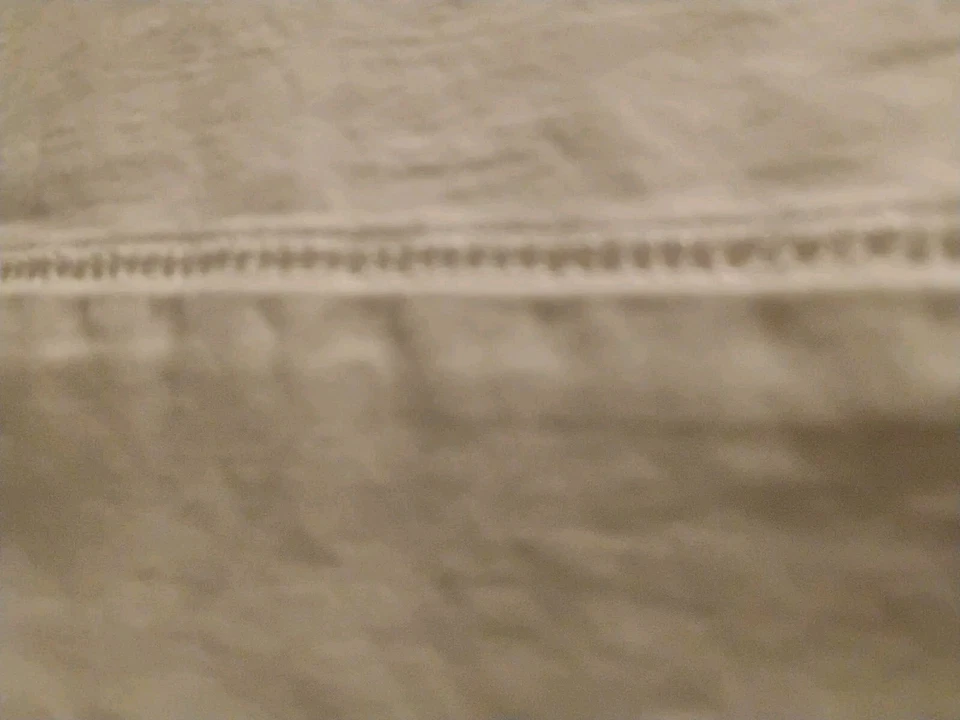 Sábana bajera y plana EOFW 1669 DOBLE 100 % algodón con dobladillo crujiente usada en excelente estado Foto 2 de 4