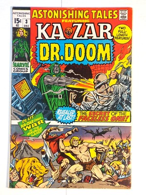 Astonishing Tales 3 Marvel Comics 1970 Barry Smith Wally Wood Dr. Doom Ka-Zar F+