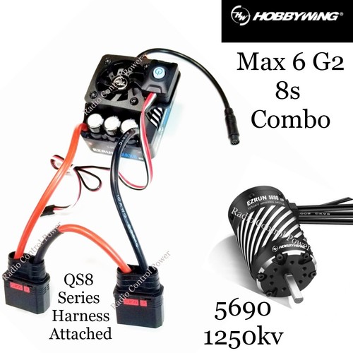RCP-RTR Hobbywing EZRUN Max 6 G2 ESC QS8 Series & 5690 1250kv 8s Motor Combo